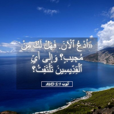 Picture 05 - أَيُّوبَ 5:1 AVD - «اُدْعُ ٱلْآنَ. فَهَلْ - Bible Verse Picture