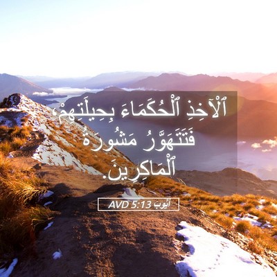 Picture 05 - أَيُّوبَ 5:13 AVD - ٱلْآخِذِ ٱلْحُكَمَاءَ - Bible Verse Picture