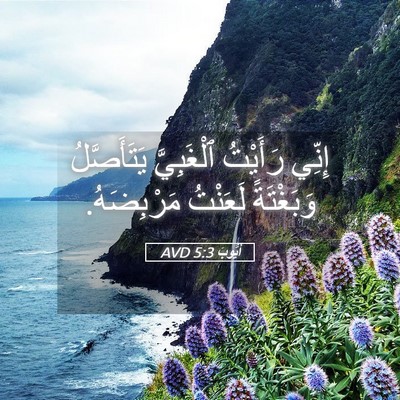 Picture 05 - أَيُّوبَ 5:3 AVD - إِنِّي رَأَيْتُ - Bible Verse Picture
