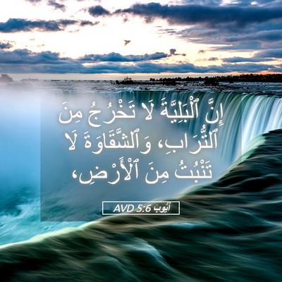 Picture 05 - أَيُّوبَ 5:6 AVD - إِنَّ ٱلْبَلِيَّةَ لَا - Bible Verse Picture