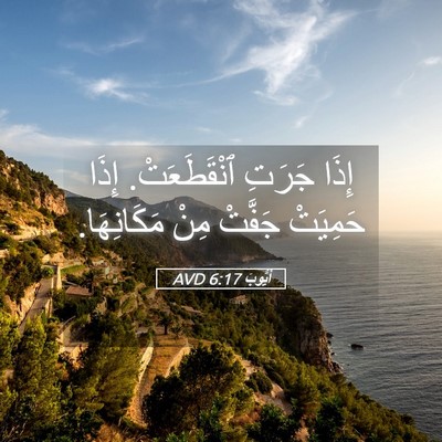Picture 05 - أَيُّوبَ 6:17 AVD - إِذَا جَرَتِ ٱنْقَطَعَتْ. - Bible Verse Picture