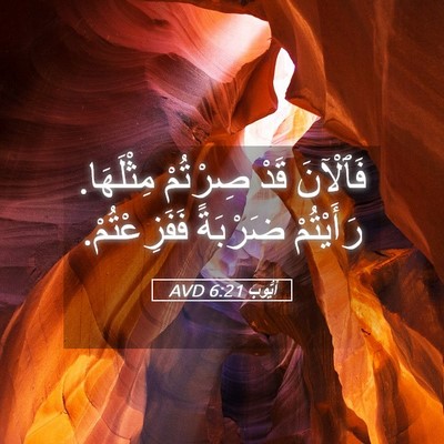 Picture 05 - أَيُّوبَ 6:21 AVD - فَٱلْآنَ قَدْ صِرْتُمْ - Bible Verse Picture