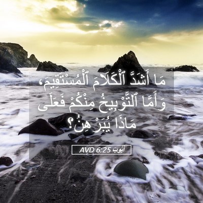 Picture 05 - أَيُّوبَ 6:25 AVD - مَا أَشَدَّ ٱلْكَلَامَ - Bible Verse Picture