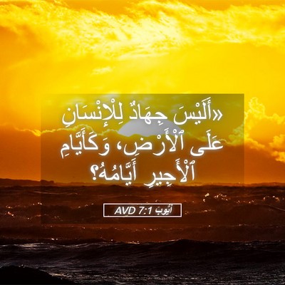 Picture 05 - أَيُّوبَ 7:1 AVD - «أَلَيْسَ جِهَادٌ - Bible Verse Picture