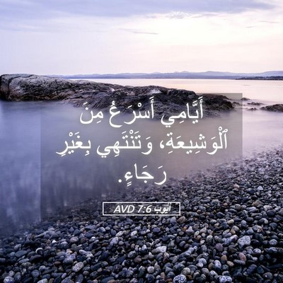 Picture 05 - أَيُّوبَ 7:6 AVD - أَيَّامِي أَسْرَعُ مِنَ - Bible Verse Picture