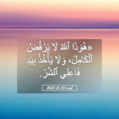 Picture 05 - أَيُّوبَ 8:20 AVD - «هُوَذَا ٱللهُ لَا - Bible Verse Picture