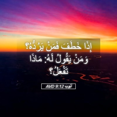 Picture 05 - أَيُّوبَ 9:12 AVD - إِذَا خَطَفَ فَمَنْ - Bible Verse Picture