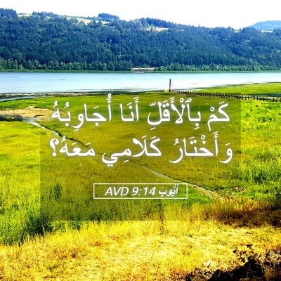 Picture 05 - أَيُّوبَ 9:14 AVD - كَمْ بِٱلْأَقَلِّ أَنَا - Bible Verse Picture