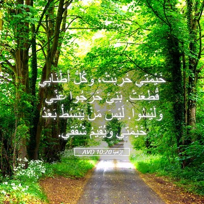 Picture 05 - إِرْمِيَا 10:20 AVD - خَيْمَتِي خَرِبَتْ، - Bible Verse Picture