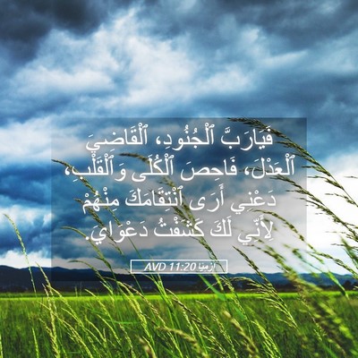 Picture 05 - إِرْمِيَا 11:20 AVD - فَيَارَبَّ ٱلْجُنُودِ، - Bible Verse Picture