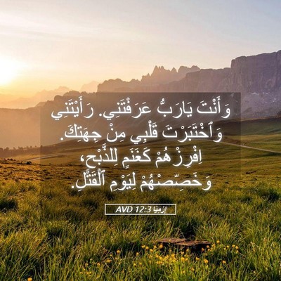 Picture 05 - إِرْمِيَا 12:3 AVD - وَأَنْتَ يَارَبُّ - Bible Verse Picture
