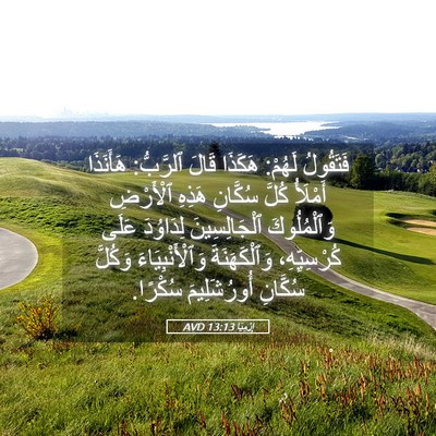 Picture 05 - إِرْمِيَا 13:13 AVD - فَتَقُولُ لَهُمْ: هَكَذَا - Bible Verse Picture
