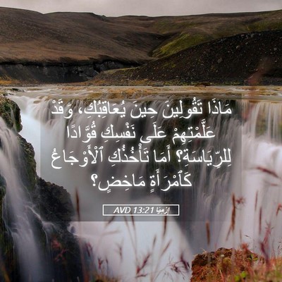 Picture 05 - إِرْمِيَا 13:21 AVD - مَاذَا تَقُولِينَ حِينَ - Bible Verse Picture