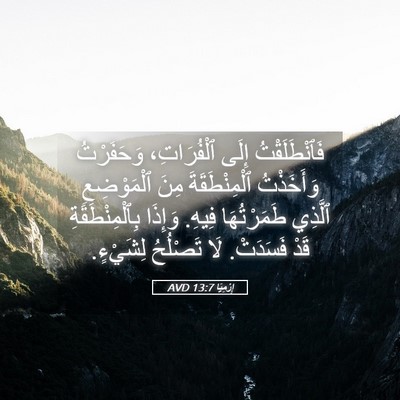 Picture 05 - إِرْمِيَا 13:7 AVD - فَٱنْطَلَقْتُ إِلَى - Bible Verse Picture
