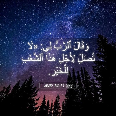 Picture 05 - إِرْمِيَا 14:11 AVD - وَقَالَ ٱلرَّبُّ لِي: «لَا - Bible Verse Picture