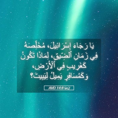 Picture 05 - إِرْمِيَا 14:8 AVD - يَا رَجَاءَ إِسْرَائِيلَ، - Bible Verse Picture