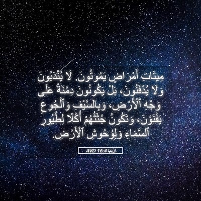 Picture 05 - إِرْمِيَا 16:4 AVD - مِيتَاتِ أَمْرَاضٍ - Bible Verse Picture