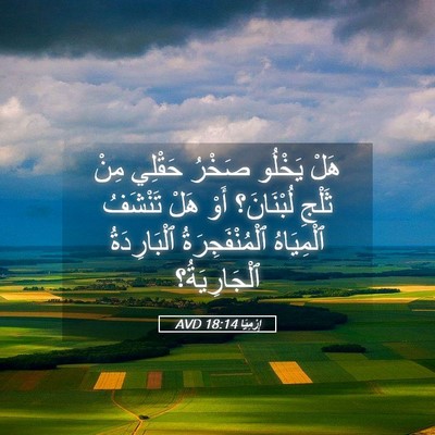 Picture 05 - إِرْمِيَا 18:14 AVD - هَلْ يَخْلُو صَخْرُ - Bible Verse Picture
