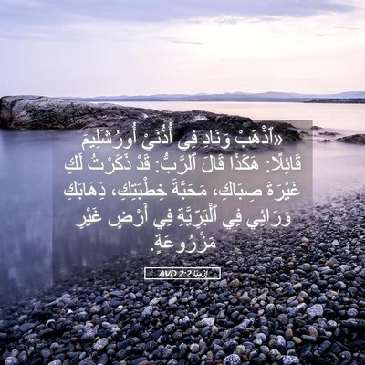 Picture 05 - إِرْمِيَا 2:2 AVD - «ٱذْهَبْ وَنَادِ فِي - Bible Verse Picture