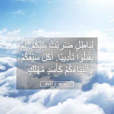 Picture 05 - إِرْمِيَا 2:30 AVD - لِبَاطِلٍ ضَرَبْتُ - Bible Verse Picture