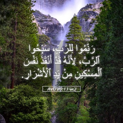 Picture 05 - إِرْمِيَا 20:13 AVD - رَنِّمُوا لِلرَّبِّ، - Bible Verse Picture
