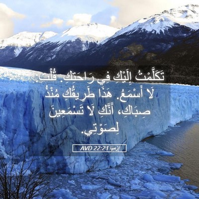 Picture 05 - إِرْمِيَا 22:21 AVD - تَكَلَّمْتُ إِلَيْكِ فِي - Bible Verse Picture