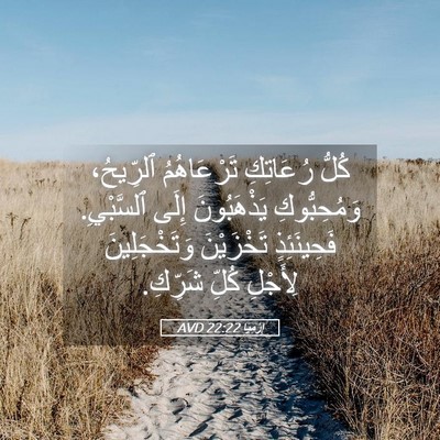 Picture 05 - إِرْمِيَا 22:22 AVD - كُلُّ رُعَاتِكِ - Bible Verse Picture