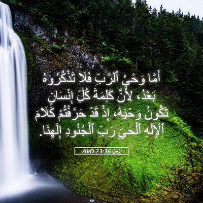 Picture 05 - إِرْمِيَا 23:36 AVD - أَمَّا وَحْيُ ٱلرَّبِّ - Bible Verse Picture