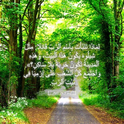 Picture 05 - إِرْمِيَا 26:9 AVD - لِمَاذَا تَنَبَّأْتَ - Bible Verse Picture