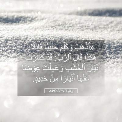 Picture 05 - إِرْمِيَا 28:13 AVD - «ٱذْهَبْ وَكَلِّمْ - Bible Verse Picture