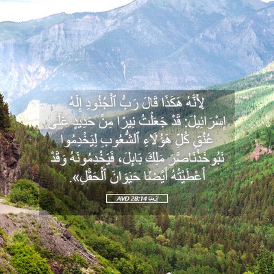 Picture 05 - إِرْمِيَا 28:14 AVD - لِأَنَّهُ هَكَذَا قَالَ - Bible Verse Picture