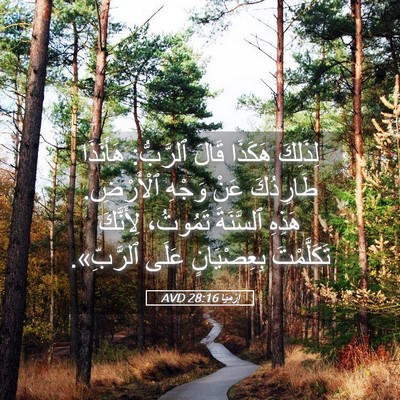 Picture 05 - إِرْمِيَا 28:16 AVD - لِذَلِكَ هَكَذَا قَالَ - Bible Verse Picture