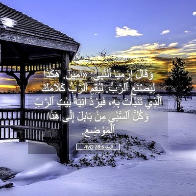 Picture 05 - إِرْمِيَا 28:6 AVD - وَقَالَ إِرْمِيَا - Bible Verse Picture