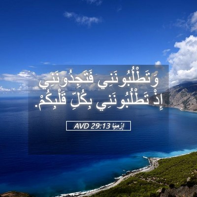 Picture 05 - إِرْمِيَا 29:13 AVD - وَتَطْلُبُونَنِي - Bible Verse Picture