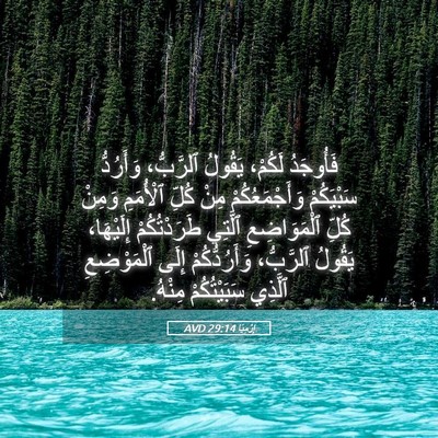 Picture 05 - إِرْمِيَا 29:14 AVD - فَأُوجَدُ لَكُمْ، يَقُولُ - Bible Verse Picture