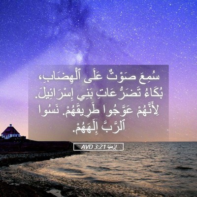 Picture 05 - إِرْمِيَا 3:21 AVD - سُمِعَ صَوْتٌ عَلَى - Bible Verse Picture