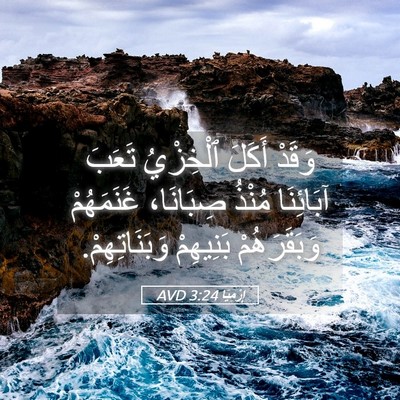 Picture 05 - إِرْمِيَا 3:24 AVD - وَقَدْ أَكَلَ ٱلْخِزْيُ - Bible Verse Picture