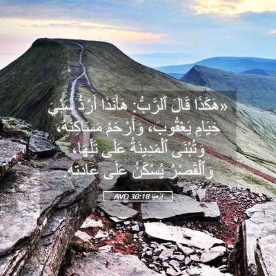Picture 05 - إِرْمِيَا 30:18 AVD - «هَكَذَا قَالَ ٱلرَّبُّ: - Bible Verse Picture
