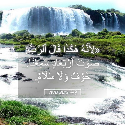 Picture 05 - إِرْمِيَا 30:5 AVD - «لِأَنَّهُ هَكَذَا قَالَ - Bible Verse Picture
