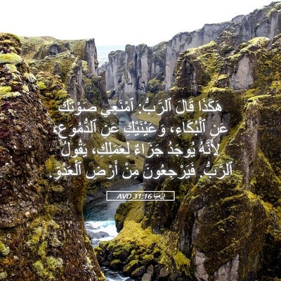Picture 05 - إِرْمِيَا 31:16 AVD - هَكَذَا قَالَ ٱلرَّبُّ: - Bible Verse Picture