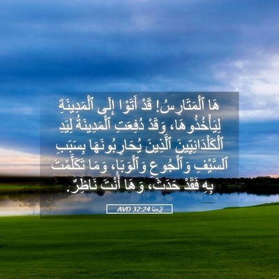 Picture 05 - إِرْمِيَا 32:24 AVD - هَا ٱلْمَتَارِسُ! قَدْ - Bible Verse Picture