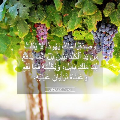 Picture 05 - إِرْمِيَا 32:4 AVD - وَصِدْقِيَّا مَلِكُ - Bible Verse Picture