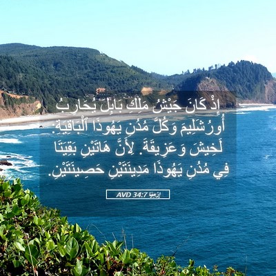 Picture 05 - إِرْمِيَا 34:7 AVD - إِذْ كَانَ جَيْشُ مَلِكِ - Bible Verse Picture