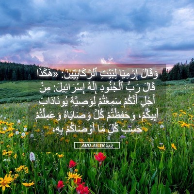 Picture 05 - إِرْمِيَا 35:18 AVD - وَقَالَ إِرْمِيَا - Bible Verse Picture