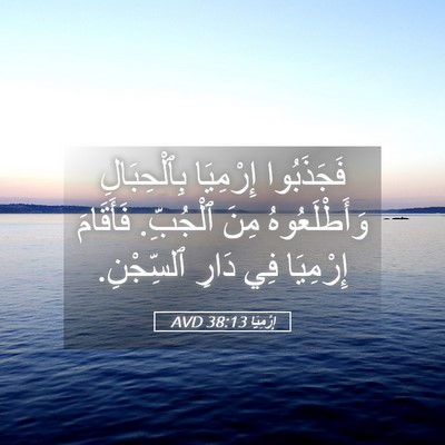 Picture 05 - إِرْمِيَا 38:13 AVD - فَجَذَبُوا إِرْمِيَا - Bible Verse Picture