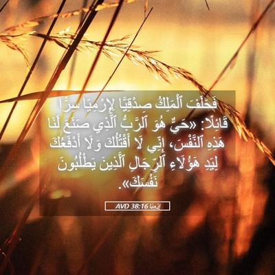 Picture 05 - إِرْمِيَا 38:16 AVD - فَحَلَفَ ٱلْمَلِكُ - Bible Verse Picture