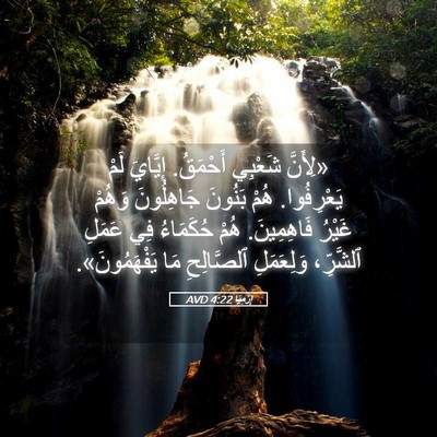 Picture 05 - إِرْمِيَا 4:22 AVD - «لِأَنَّ شَعْبِي أَحْمَقُ. - Bible Verse Picture