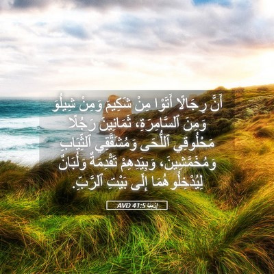 Picture 05 - إِرْمِيَا 41:5 AVD - أَنَّ رِجَالًا أَتَوْا - Bible Verse Picture