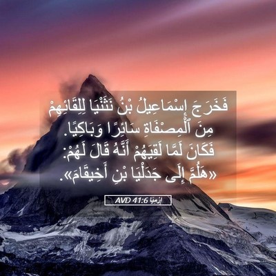 Picture 05 - إِرْمِيَا 41:6 AVD - فَخَرَجَ إِسْمَاعِيلُ - Bible Verse Picture