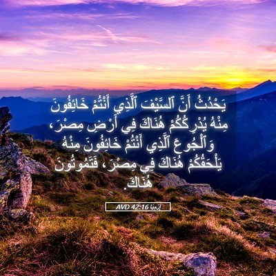 Picture 05 - إِرْمِيَا 42:16 AVD - يَحْدُثُ أَنَّ ٱلسَّيْفَ - Bible Verse Picture